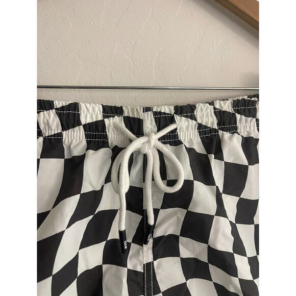 Solid & Striped XL Shorts Checkered Swim Trunks Black White Bloomies NEW $125 - Picture 4 of 7